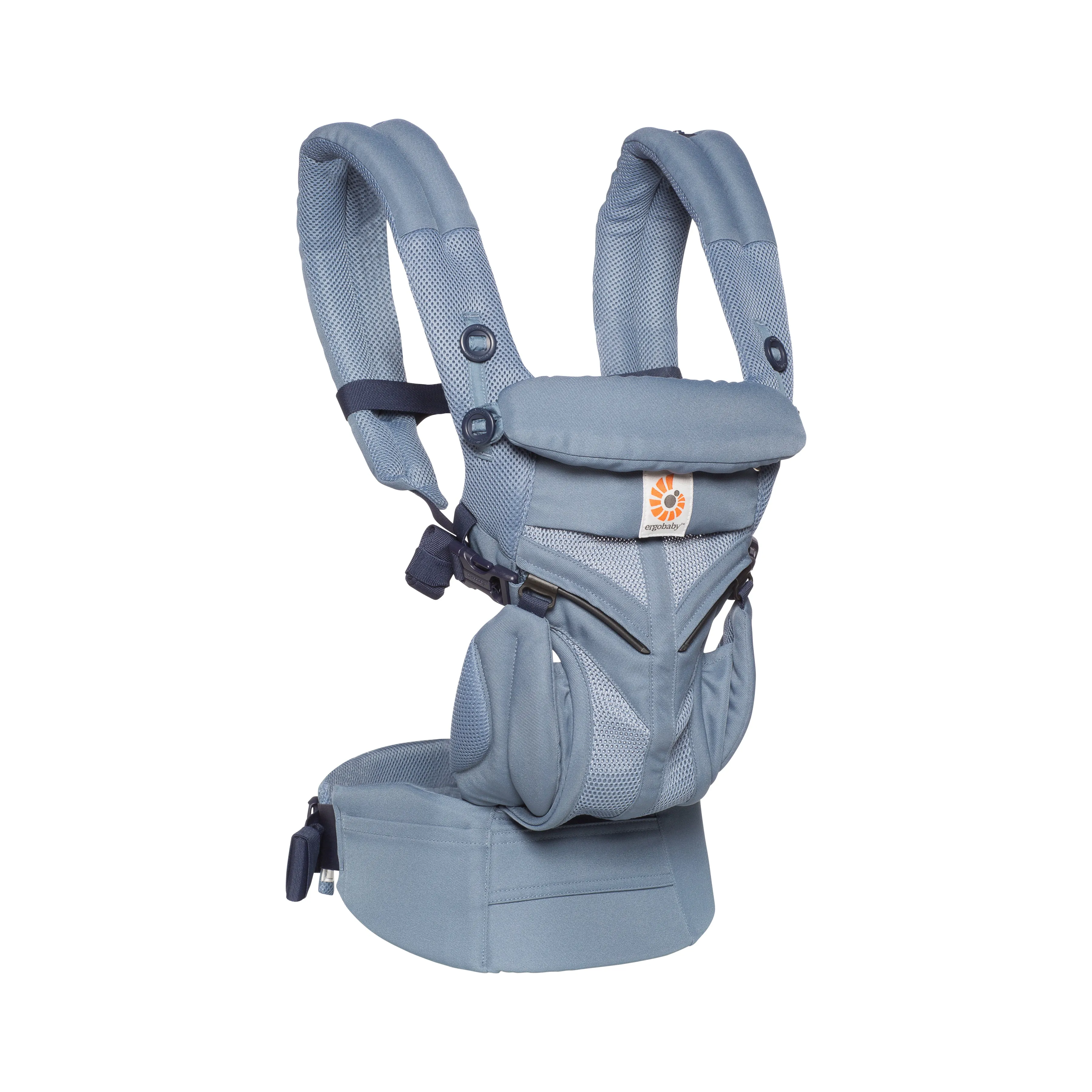 [1 year local warranty] Ergobaby Omni 360 Cool Air Mesh Baby Carrier - Oxford Blue