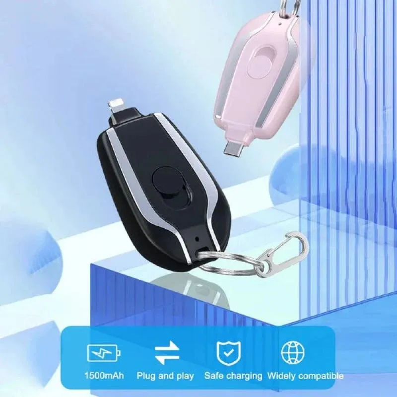 1500mAh Mini Power Keychain Power Bank