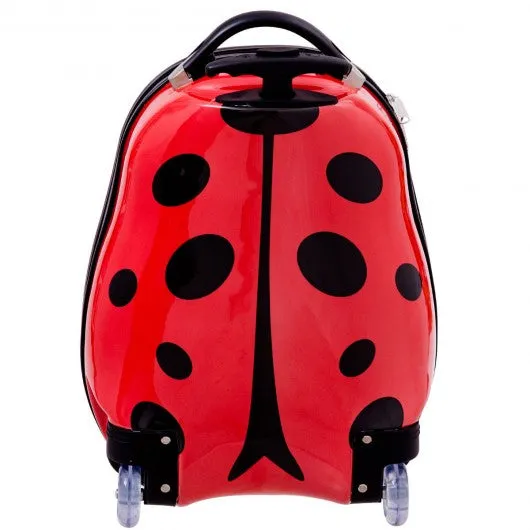 2 pcs Beetle Shaped Kids School Luggage Suitcase & Backpack