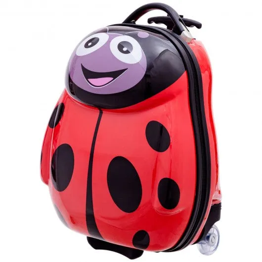 2 pcs Beetle Shaped Kids School Luggage Suitcase & Backpack