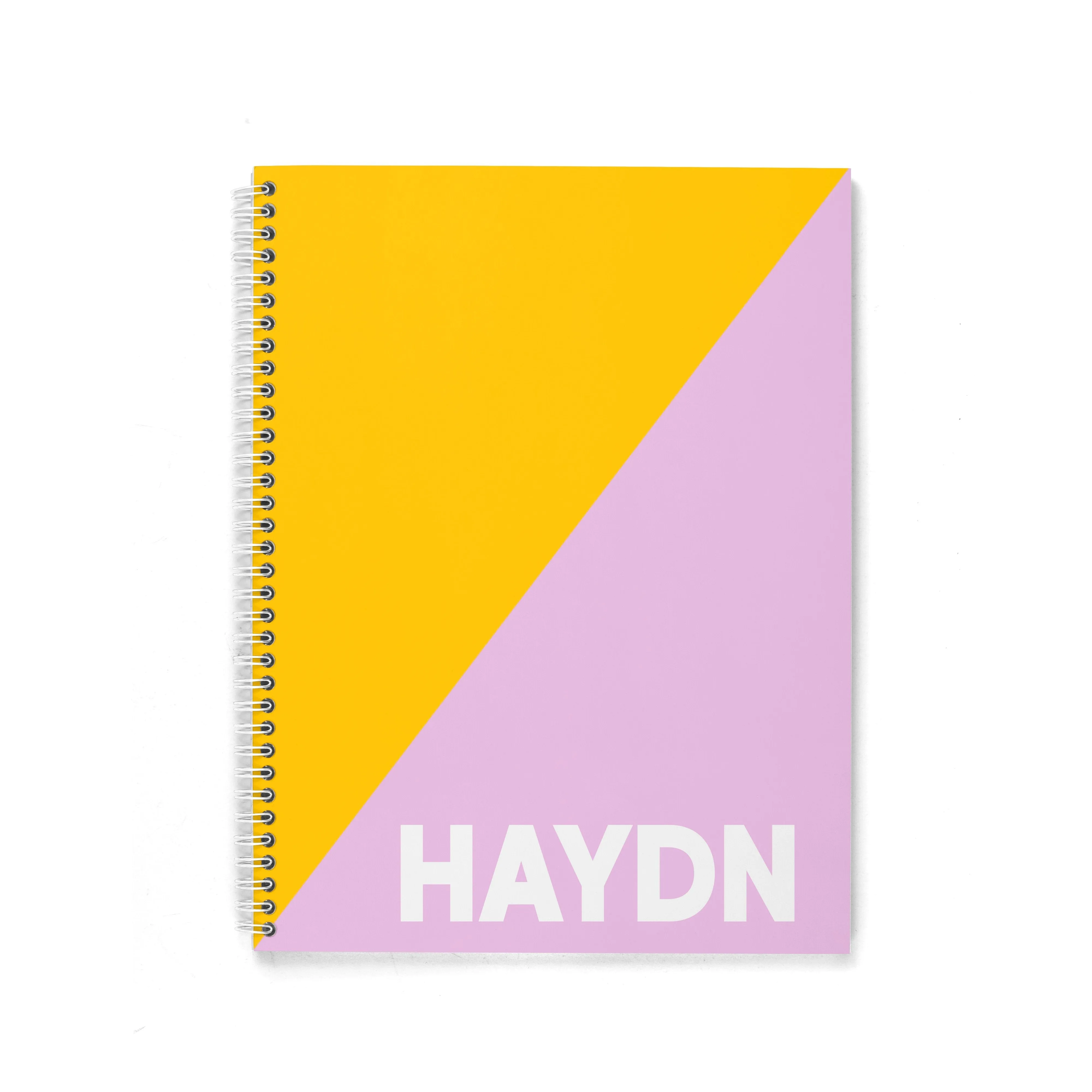 2 TONE COLOR BLOCK PERSONALIZED SPIRAL NOTEBOOK