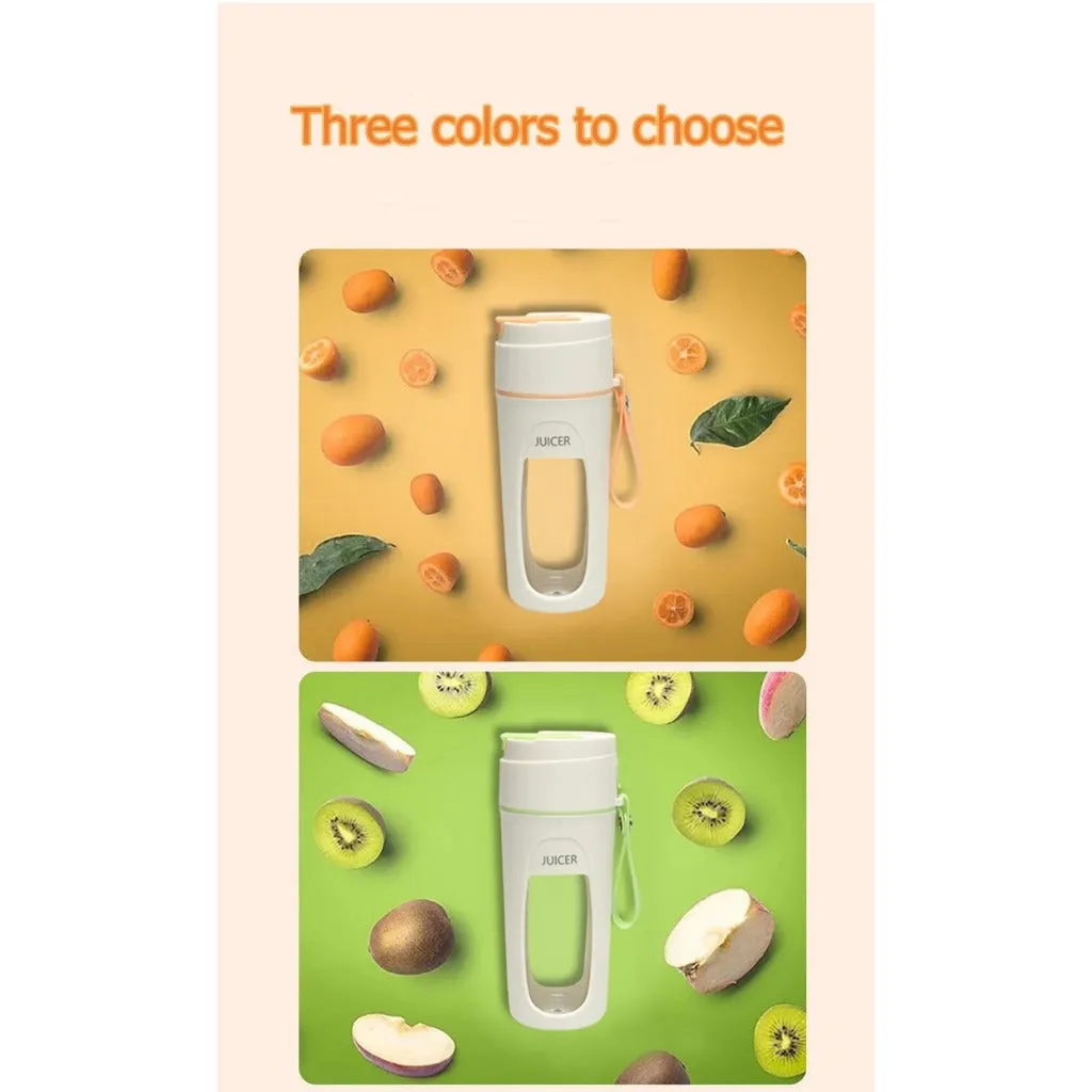 340ML  Portable Blender Juicer 8-blade fruit vegetable mixer multifunctional USB Rechargeable Travel blender  juice cup | Shopee Singapore