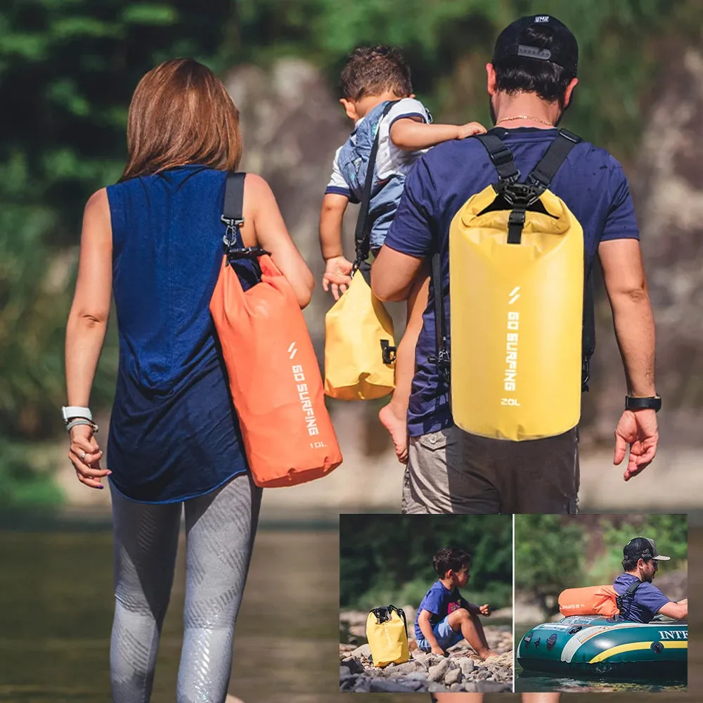 5L/10L/20L PVC Waterproof Dry Bag Roll Top Dry Sack Floating Diving Foldable Bags for Camping Hiking Kayaking Rafting Boating