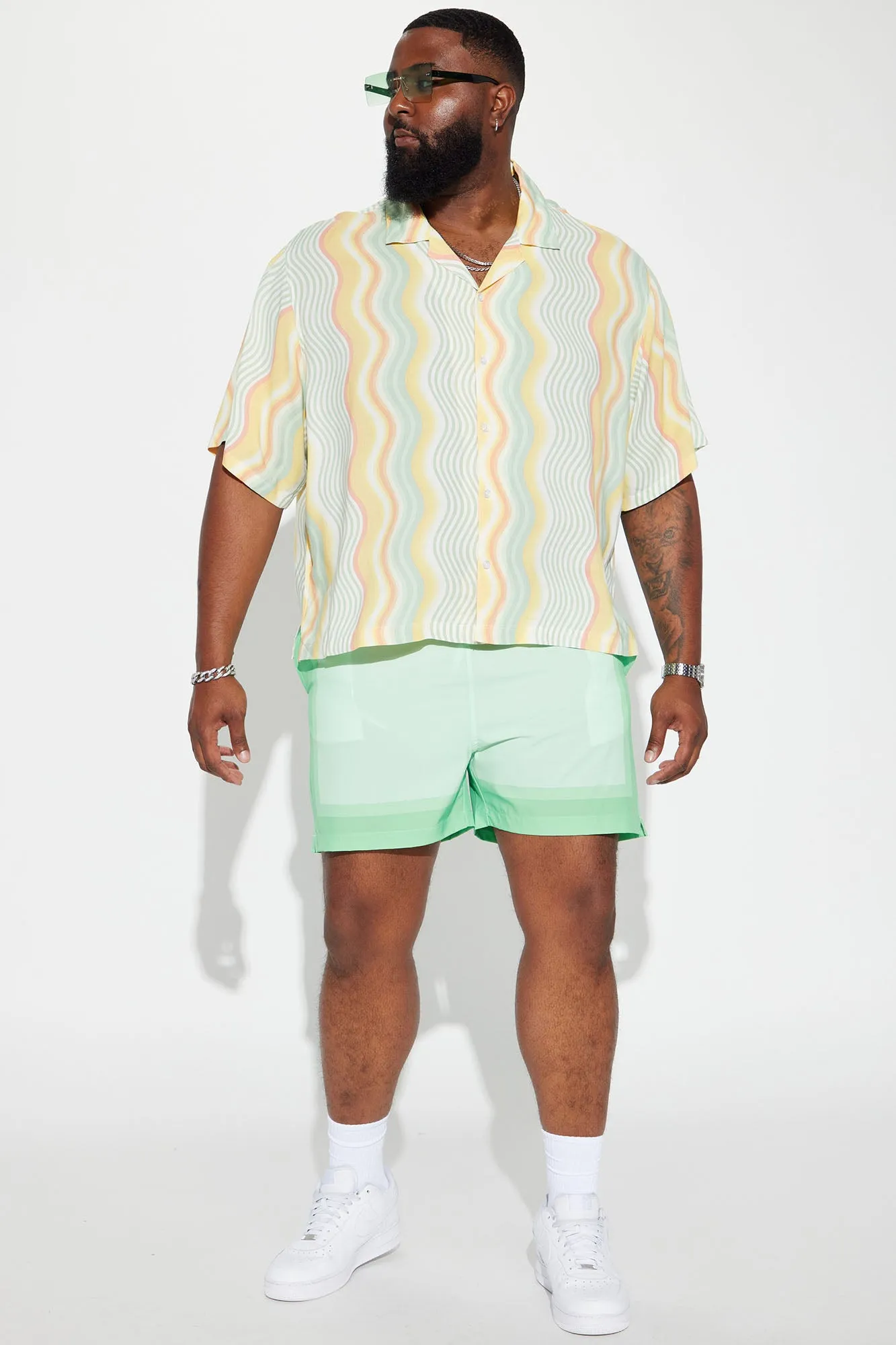 A Different Wave Short Sleeve Button Up - Multi Color