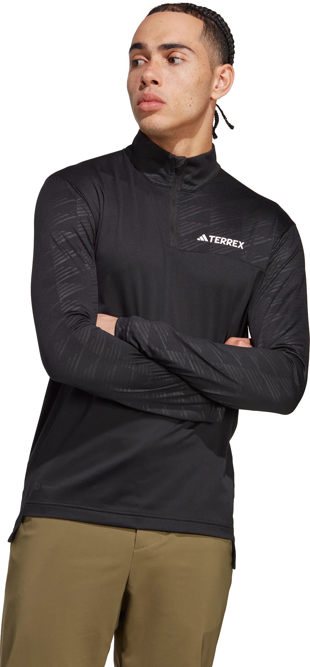 Adidas Men&#x27;s Terrex Multi Half-Zip Long Sleeve Tee Black | Buy Adidas Men&#x27;s Terrex Multi Half-Zip Long Sleeve Tee Black here | Outnorth