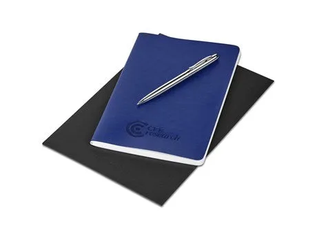 Alex Varga Medium Soft Cover Notebook & Pen Set - Navy (AV-19190-N)