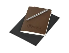 Alex Varga Small Soft Cover Notebook & Pen Set - Brown (AV-19185-BN)