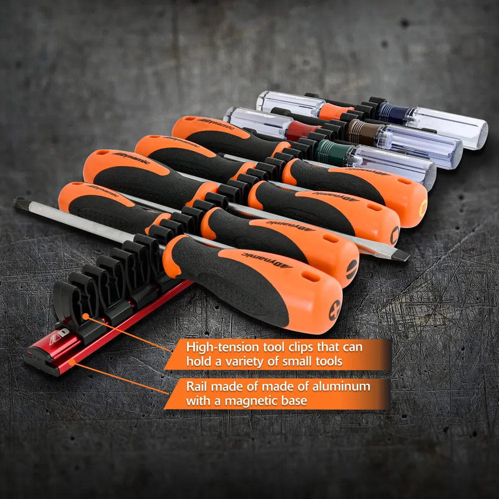 Aluminum Magnetic Screwdriver and Small Tool Organizer