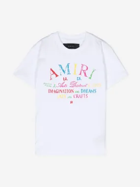 Amiri Kids Arts District Scribble T-Shirt in White