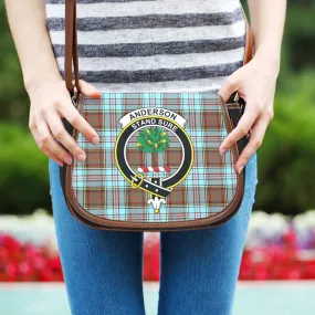 Anderson Ancient Tartan Saddle Bag with Family Crest