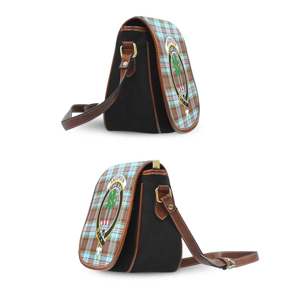 Anderson Ancient Tartan Saddle Bag with Family Crest