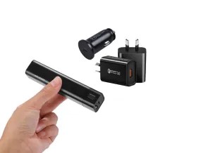 Anywhere Warmer Accessory Kit | 5000mAh QC 3.0 Power bank   QC 3.0 Car Adaptor   QC 3.0 USB Mains Adaptor