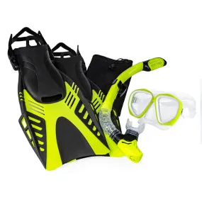 Aqua Leisure Dyna Adult 5-Piece Dive Set - Adult Size M/ L Men's 4.5-8.5/ Ladies 5.5-9.5