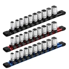 ARES 60077 - 3-Piece 1/4-Inch Drive 9.84-Inch Aluminum Socket Rail Set