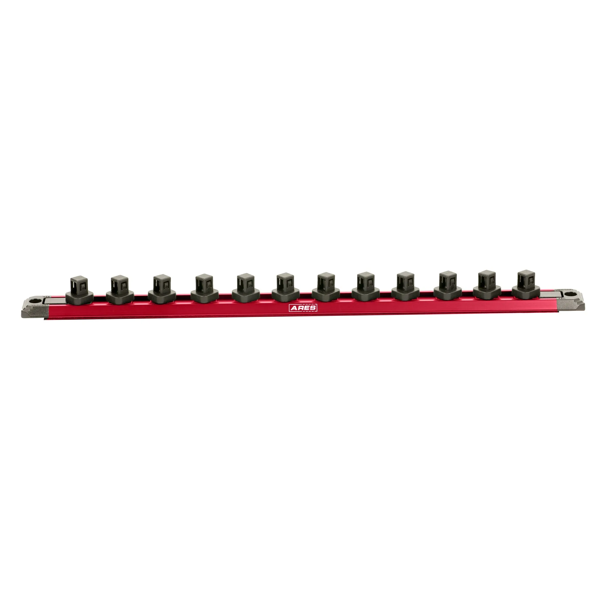 ARES 60169 - 3/8-Inch Drive 15.5-Inch Red Twist Lock Magnetic Socket Rail