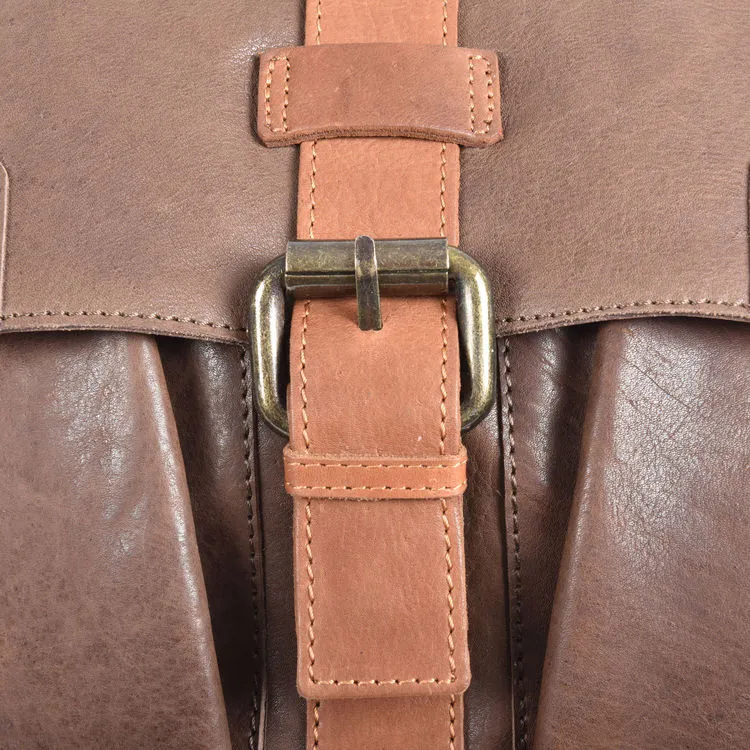 Ashwood Brown Leather Cyrus Messenger Bag