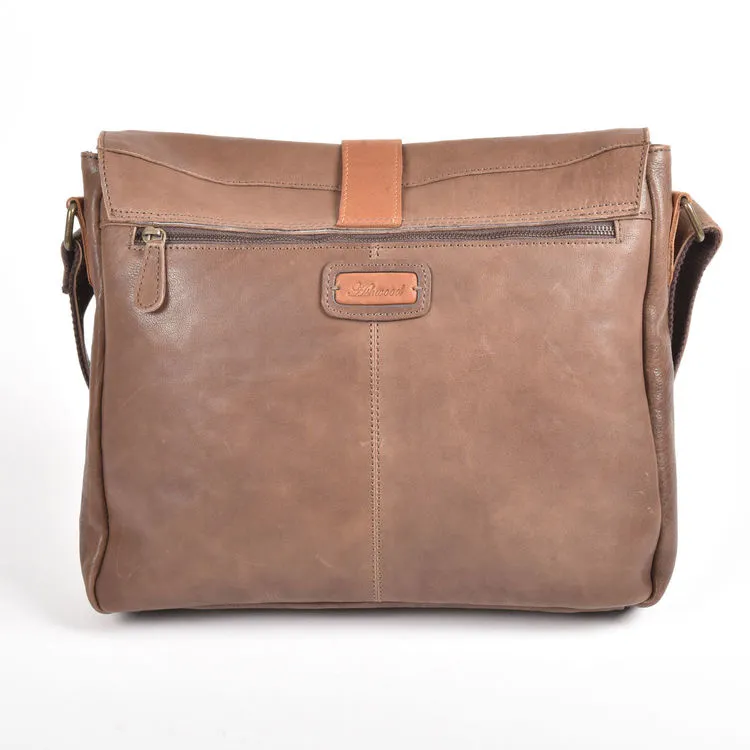 Ashwood Brown Leather Cyrus Messenger Bag