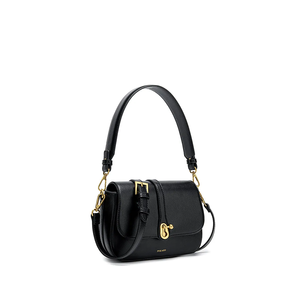 Athena Saddle Bag-Black