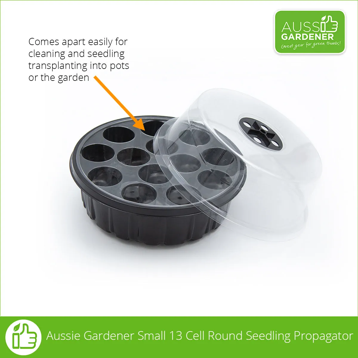 Aussie Gardener Small 13 Cell Round Seedling Propagator