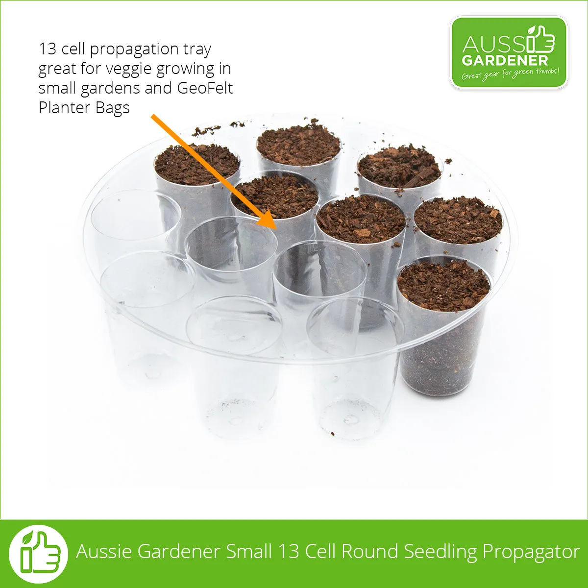 Aussie Gardener Small 13 Cell Round Seedling Propagator