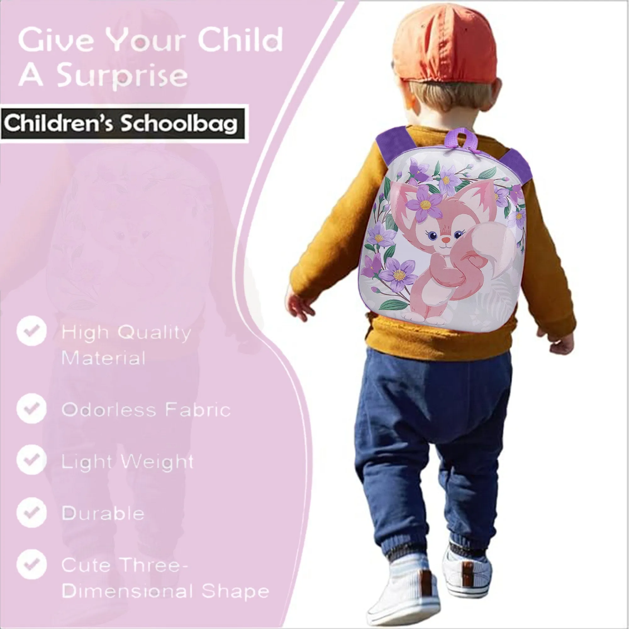 Babymoon Multipurpose Kids Backpack | Children’s School Bag for Boys & Girl’s | Kids Travel Backpack | Rabbit