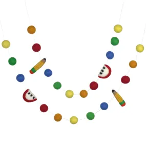 Back to School Apple & Pencil Garland- Primary Colors