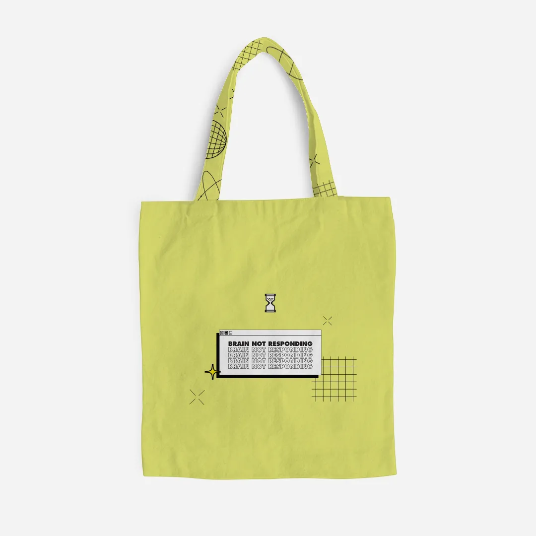 Be Confident Series Canvas Bag - My Brain Has Too Many Tabs Open Green