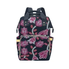 Beaded Pink Multi-Function Diaper Backpack/Diaper Bag