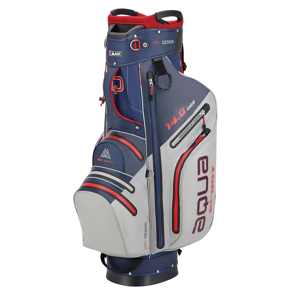 BIG MAX Aqua Sport 3 Waterproof Cart Bag - Navy/Silver/Red