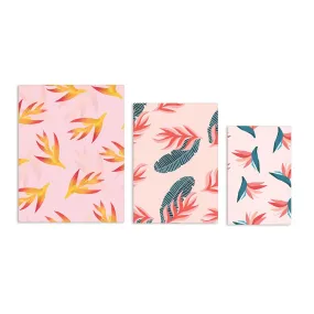 Birds of Paradise Saddle Stitch Notebooks, Set of 3