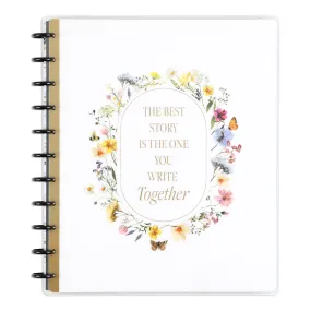 Blooming Romance Wedding - Dot Grid   Checklist Pages Notebook - 60 Sheets