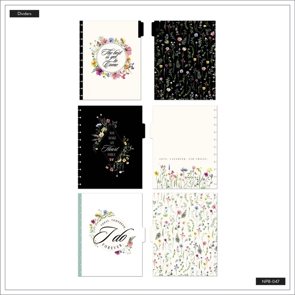 Blooming Romance Wedding - Dot Grid   Checklist Pages Notebook - 60 Sheets