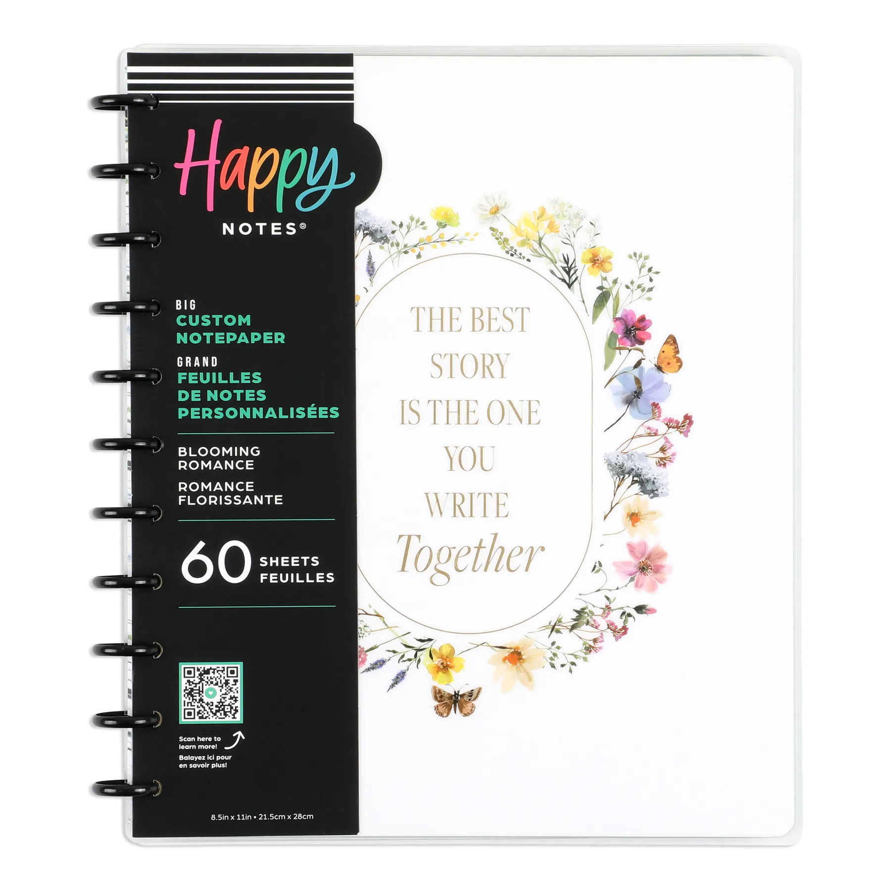 Blooming Romance Wedding - Dot Grid   Checklist Pages Notebook - 60 Sheets