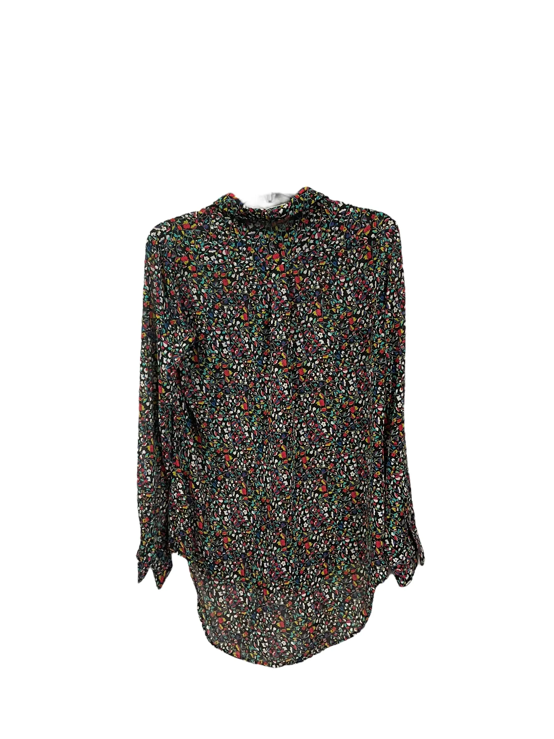 Blouse Long Sleeve By Vila Milano In Multi-colored, Size: Xs