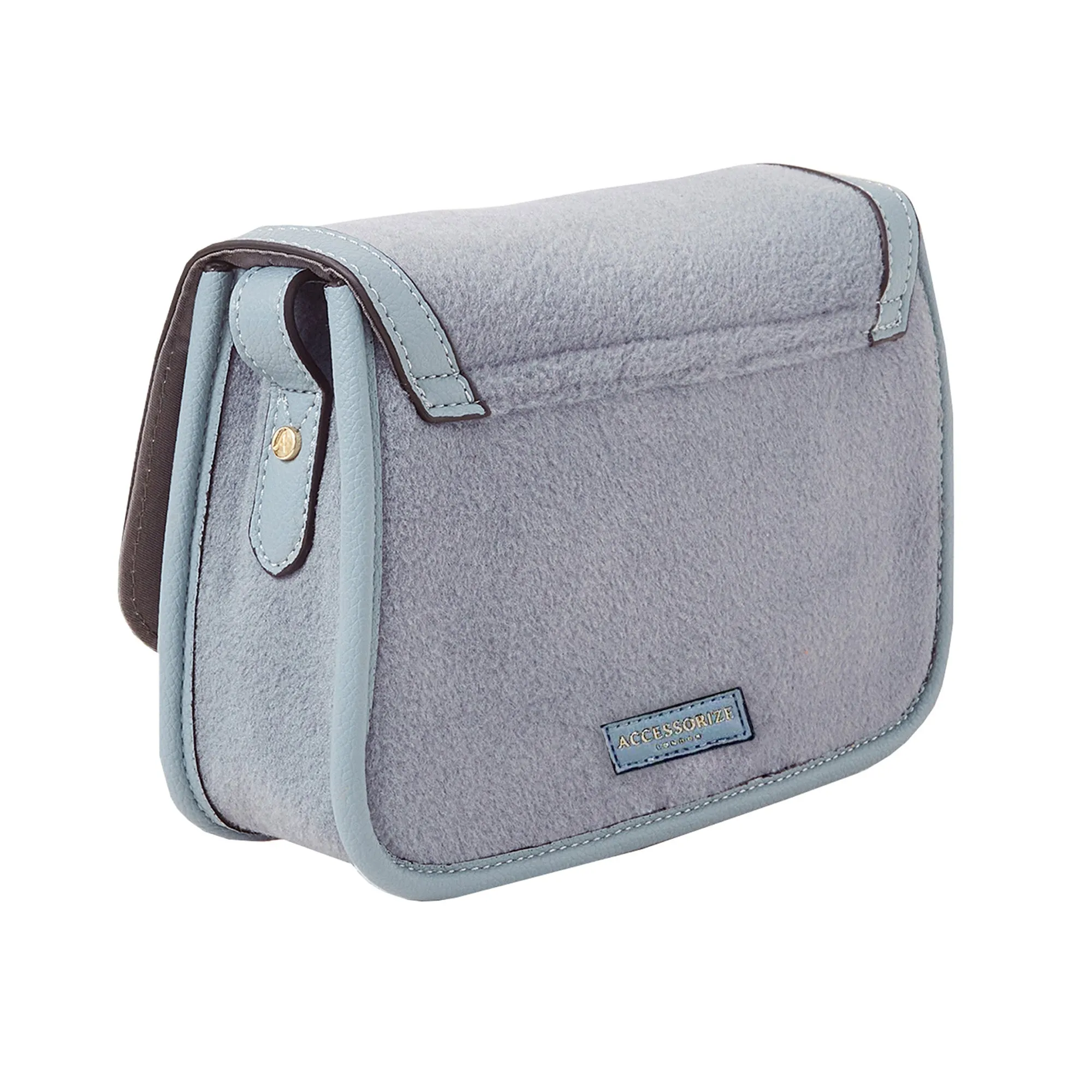 Blue Felt Cross Body