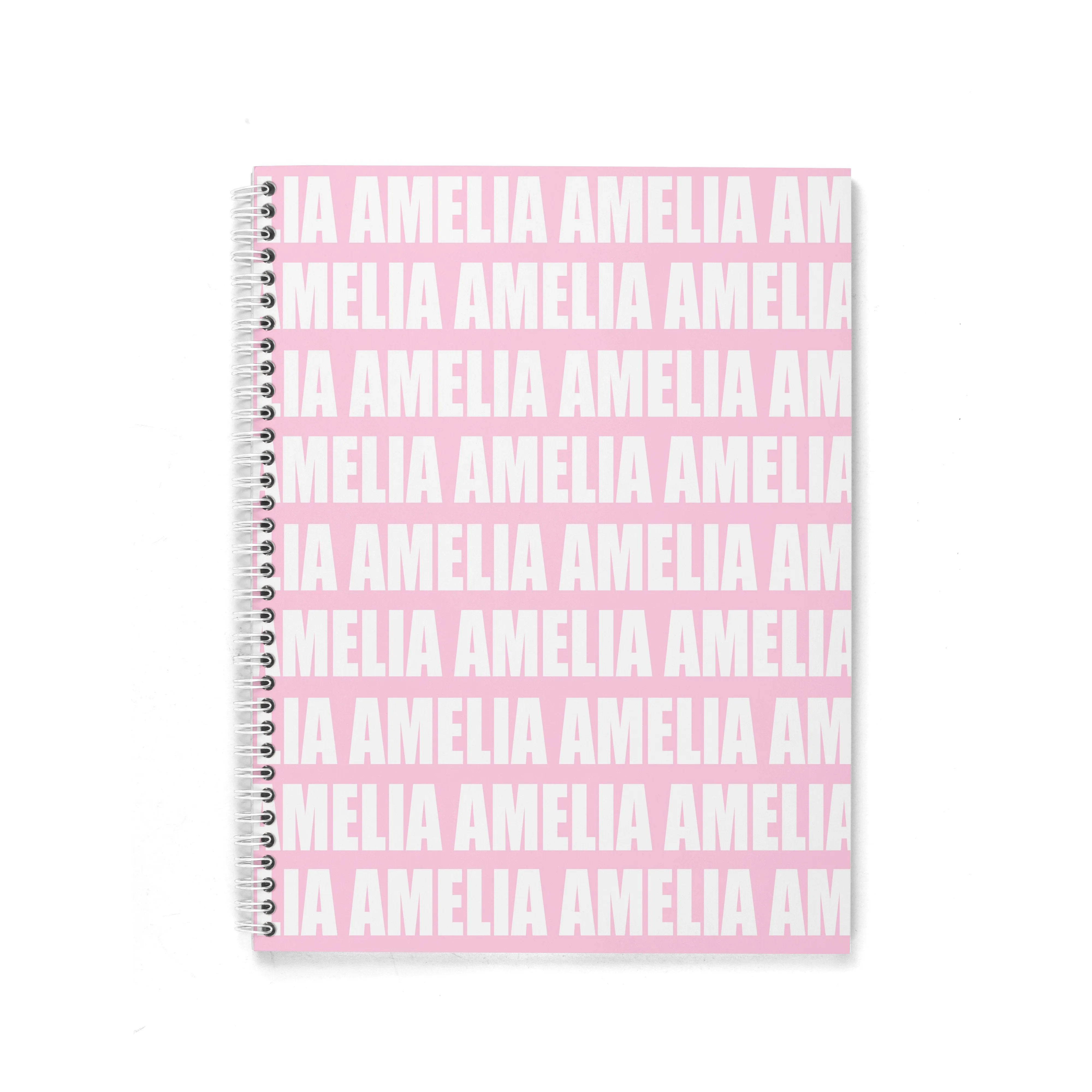 BOLD REPEAT PERSONALIZED SPIRAL NOTEBOOK (US ONLY)