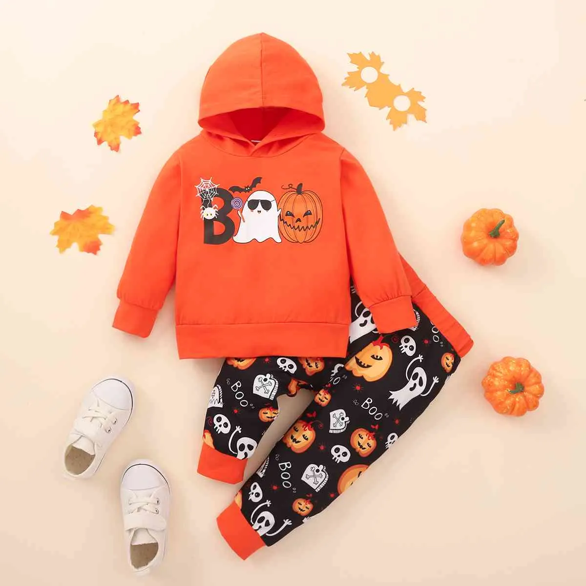 BOO Graphic Hoodie and Pants Set