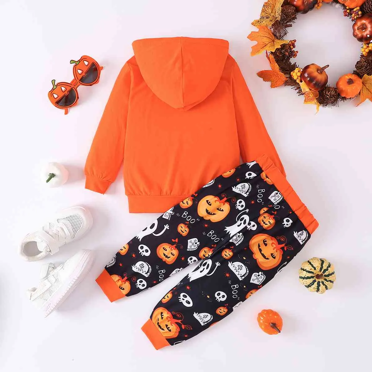 BOO Graphic Hoodie and Pants Set