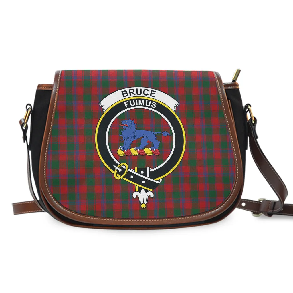 Bruce Old Tartan Saddle Bag with Family Crest