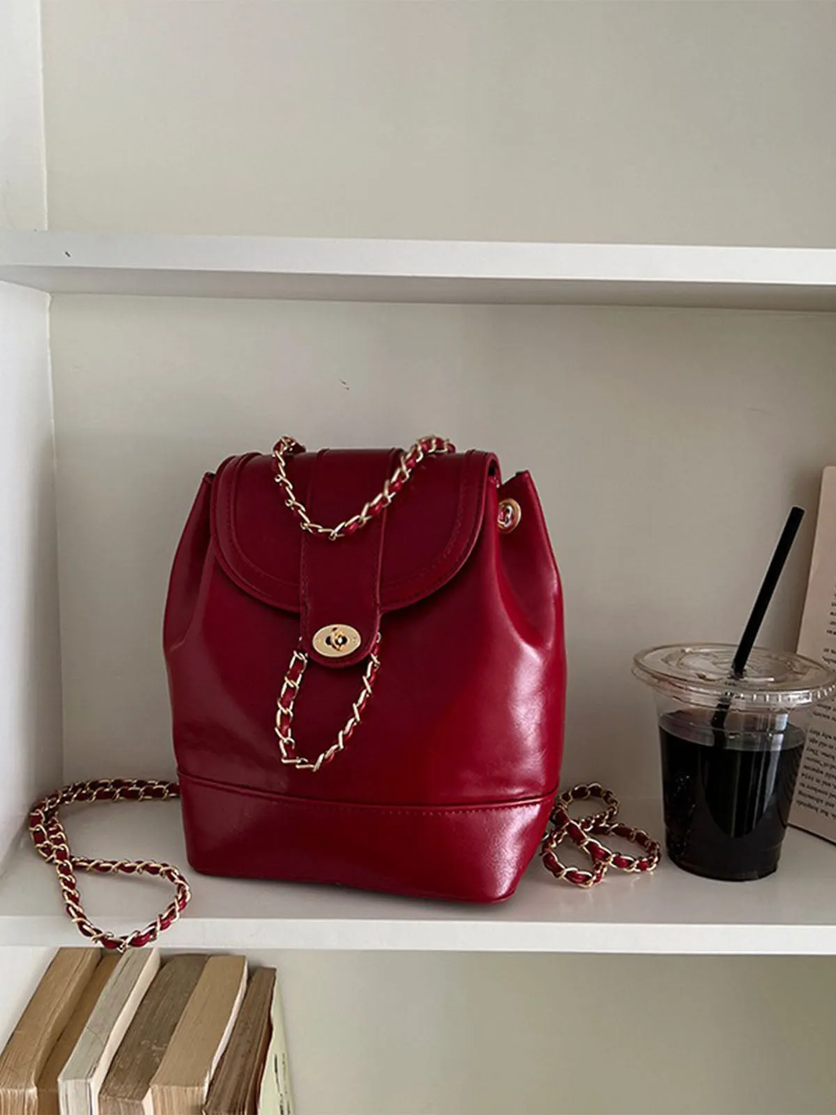 Bucket bag style Chain Backpack