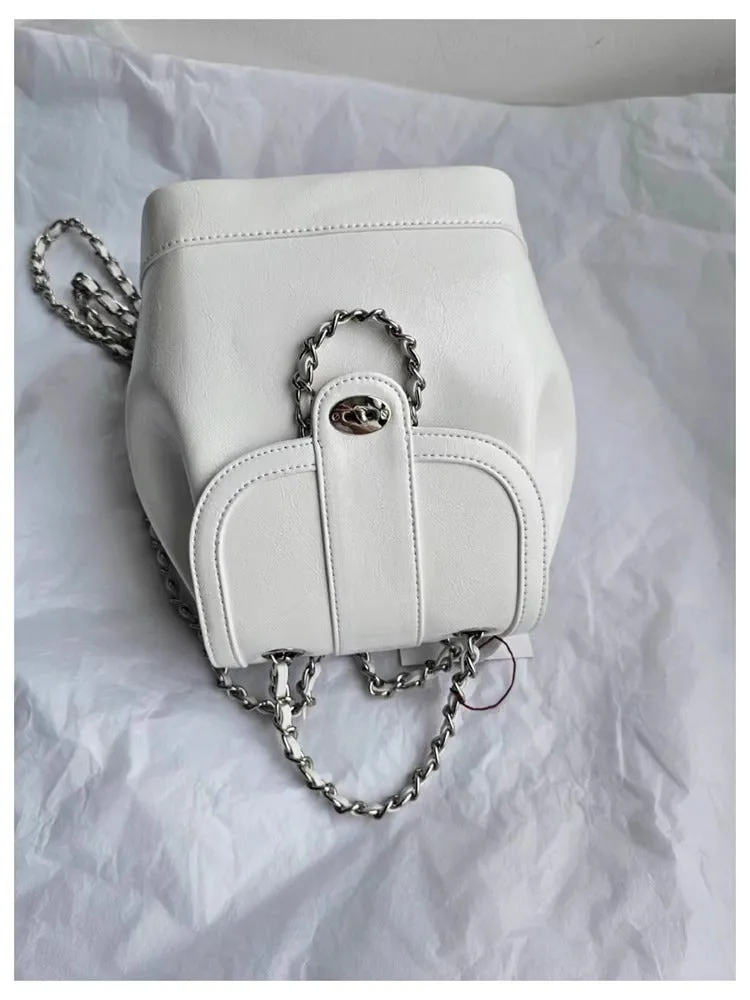 Bucket bag style Chain Backpack