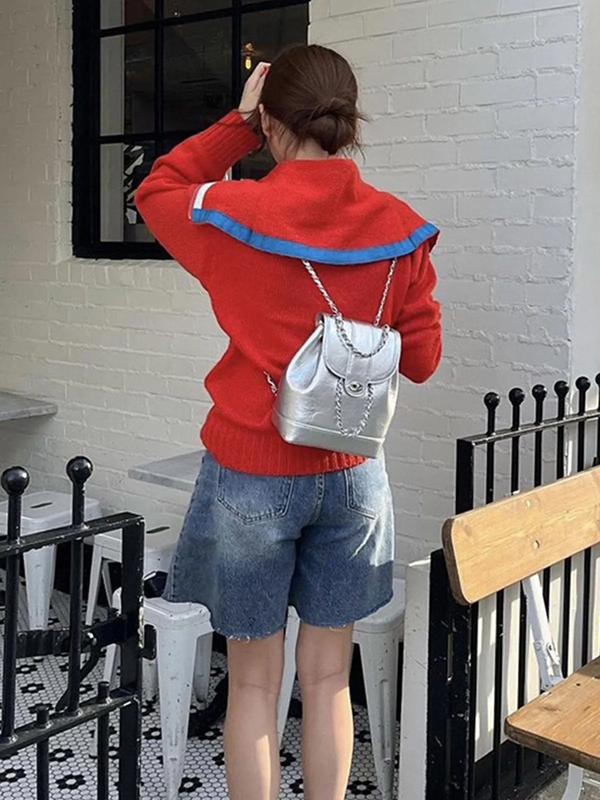 Bucket bag style Chain Backpack