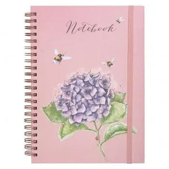 Bumblebee and Hydrangea Design A4 Notebook