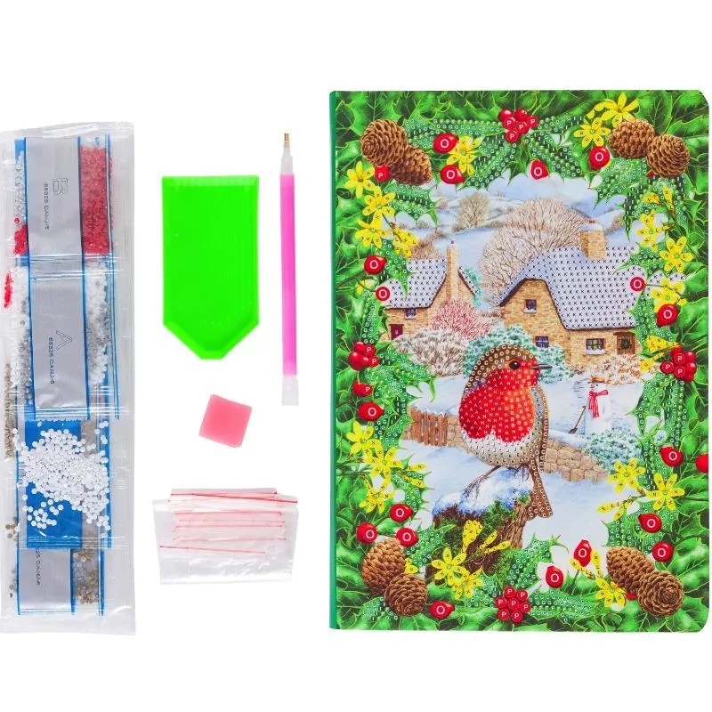 CANJ-7 "Robin Foliage", Crystal Art Notebook