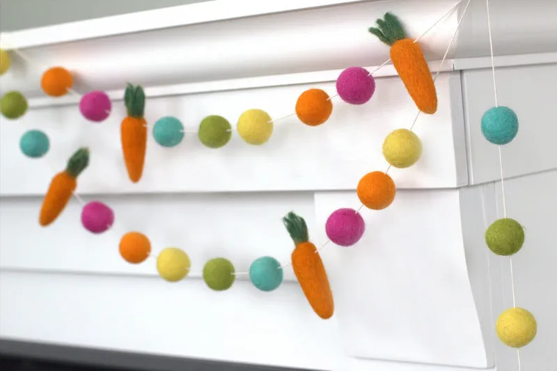 Carrot Easter Garland- Bright Colors