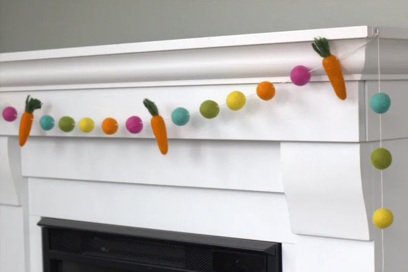 Carrot Easter Garland- Bright Colors