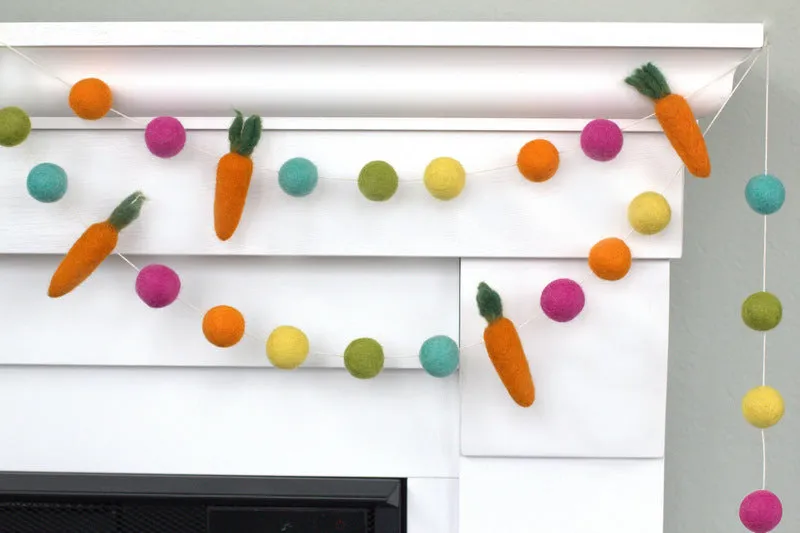 Carrot Easter Garland- Bright Colors