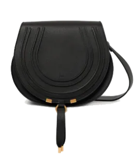 CHLOE MARCIE SADDLE BAG BLACK