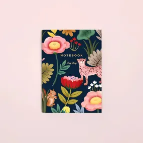 Clap Clap Animal Kingdom Pocket Notebook in Navy - Blank