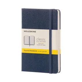 Classic Notebook, Hard Cover, Pocket, Grid, Sapphire Blue